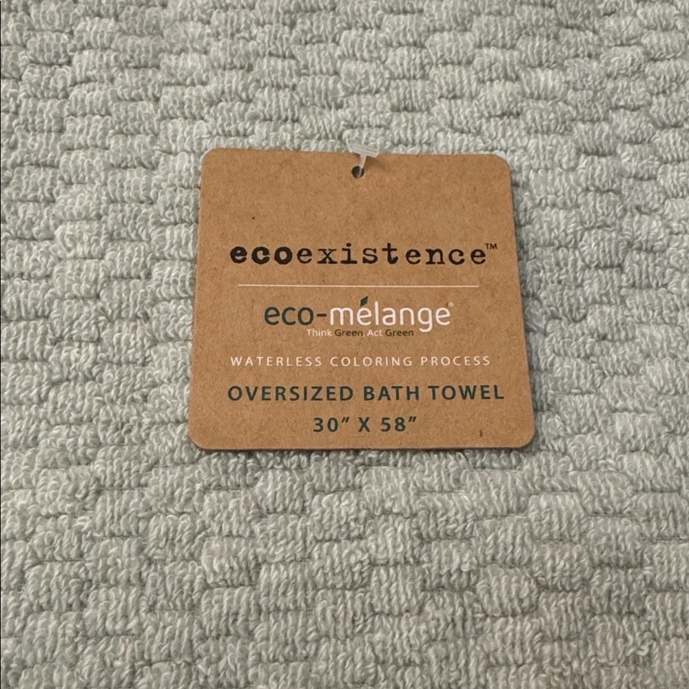 9pc Oversized ECOEXISTENCE Eco-Melange Bath Towel Set - Calla Green - Green